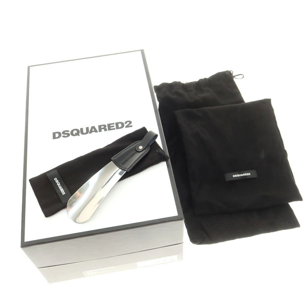 【新品】ディースクエアード DSQUARED2 ポインテッドトゥ レザー シューズ ブラック【 41 】【 状態ランクN 】【 メンズ 】