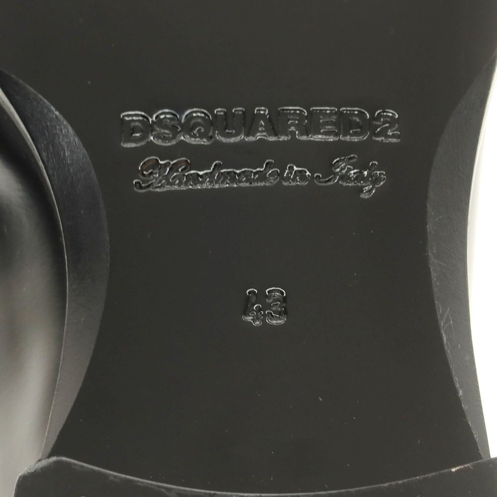 【新品】ディースクエアード DSQUARED2 ポインテッドトゥ レザー シューズ ブラック【 43 】【 状態ランクN 】【 メンズ 】