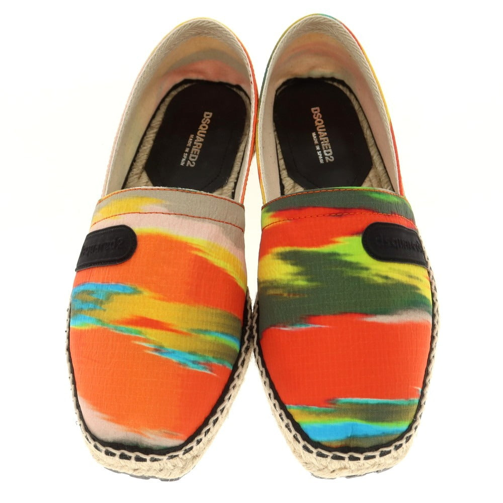 【新品】ディースクエアード DSQUARED2 WAVE CAMO リップストップナイロン エスパドリーユ シューズ マルチカラー【 40 】【 状態ランクN 】【 メンズ 】