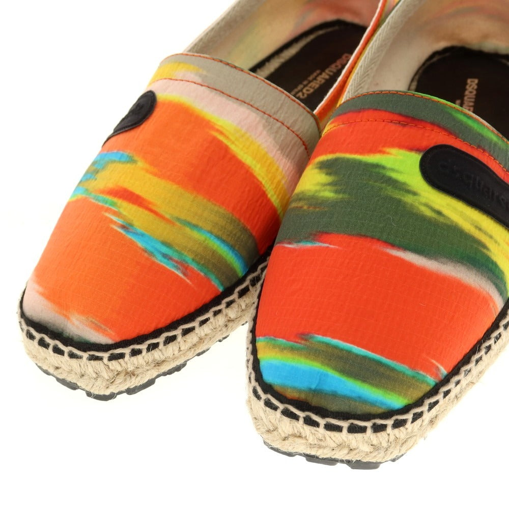 【新品】ディースクエアード DSQUARED2 WAVE CAMO リップストップナイロン エスパドリーユ シューズ マルチカラー【 40 】【 状態ランクN 】【 メンズ 】