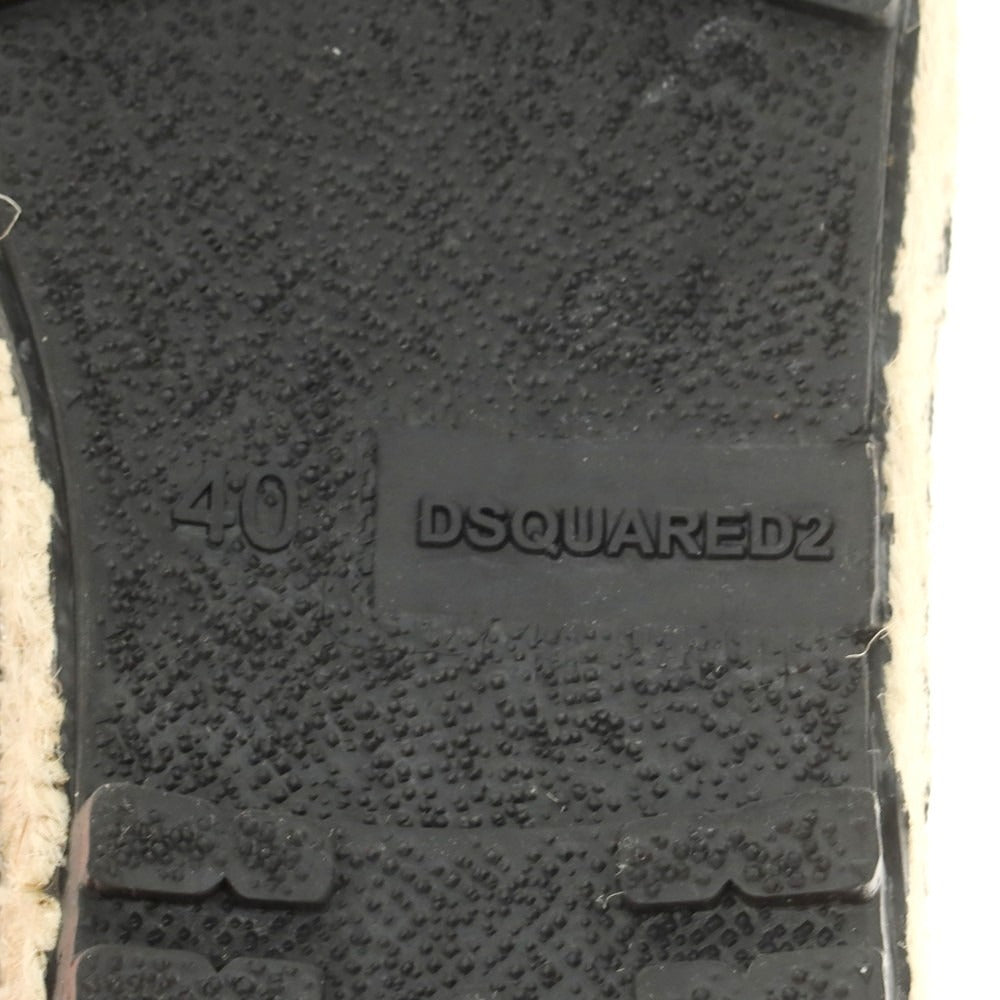 【新品】ディースクエアード DSQUARED2 WAVE CAMO リップストップナイロン エスパドリーユ シューズ マルチカラー【 40 】【 状態ランクN 】【 メンズ 】