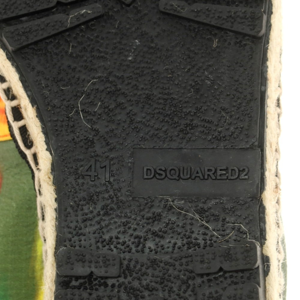 【新品】ディースクエアード DSQUARED2 WAVE CAMO リップストップナイロン エスパドリーユ シューズ マルチカラー【 41 】【 状態ランクN 】【 メンズ 】