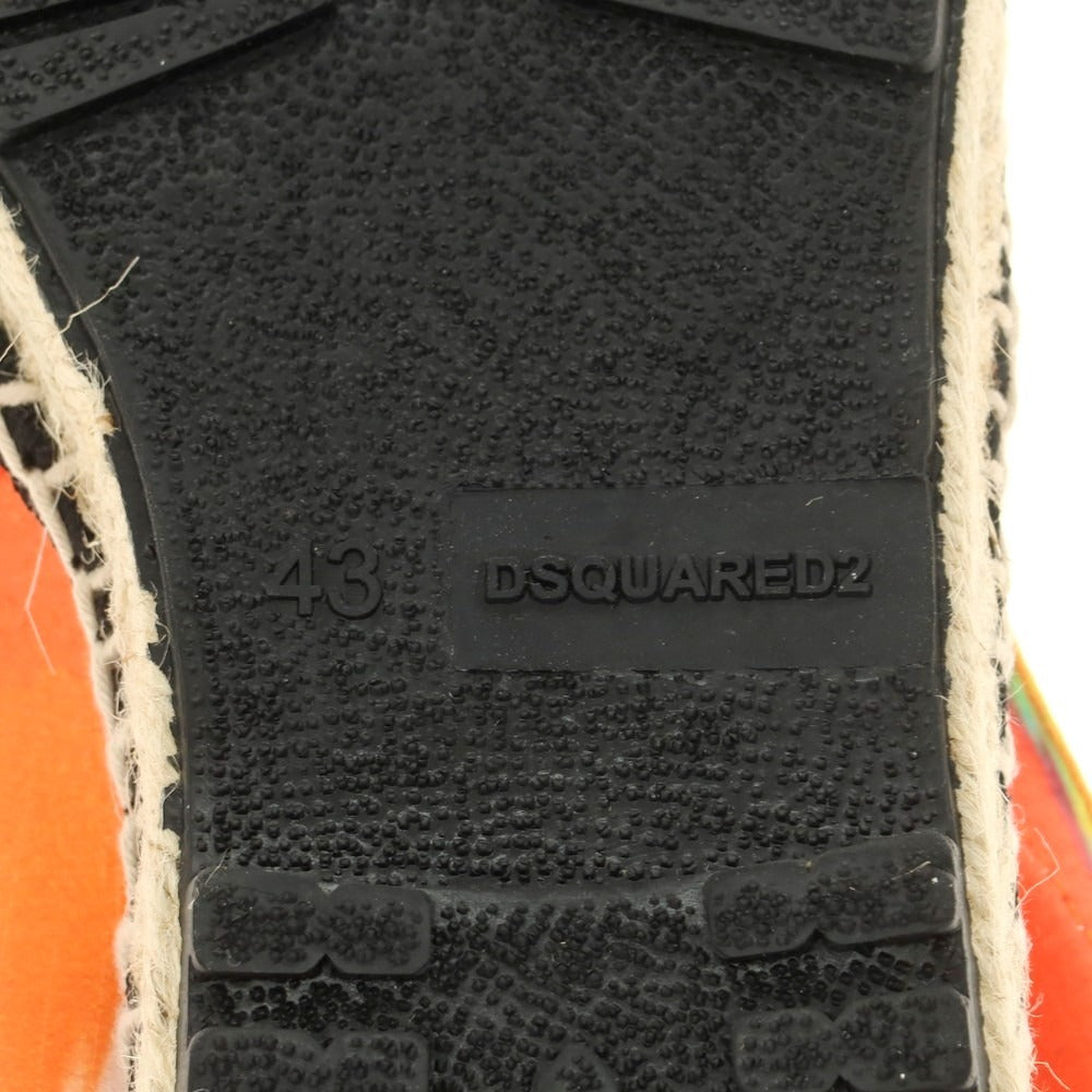 【新品】ディースクエアード DSQUARED2 WAVE CAMO リップストップナイロン エスパドリーユ シューズ マルチカラー【 43 】【 状態ランクN 】【 メンズ 】