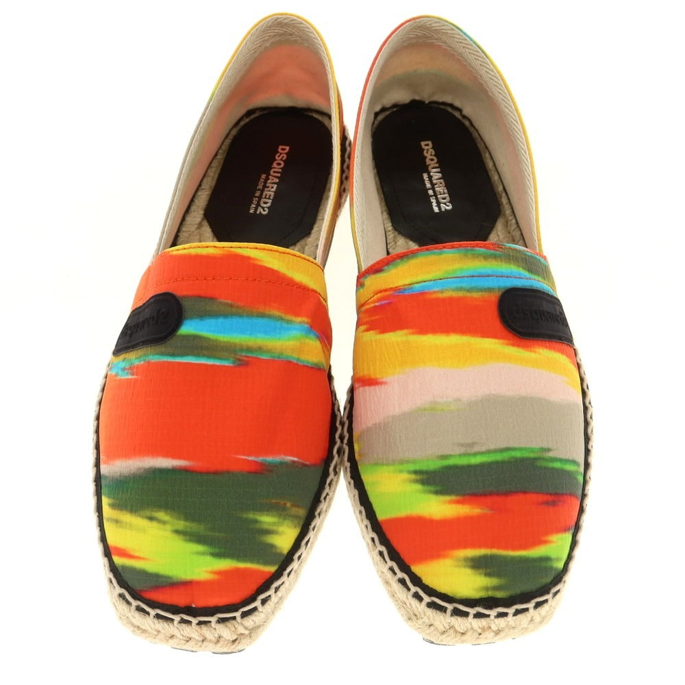 【新品】ディースクエアード DSQUARED2 WAVE CAMO リップストップナイロン エスパドリーユ シューズ マルチカラー【 43 】【 状態ランクN 】【 メンズ 】