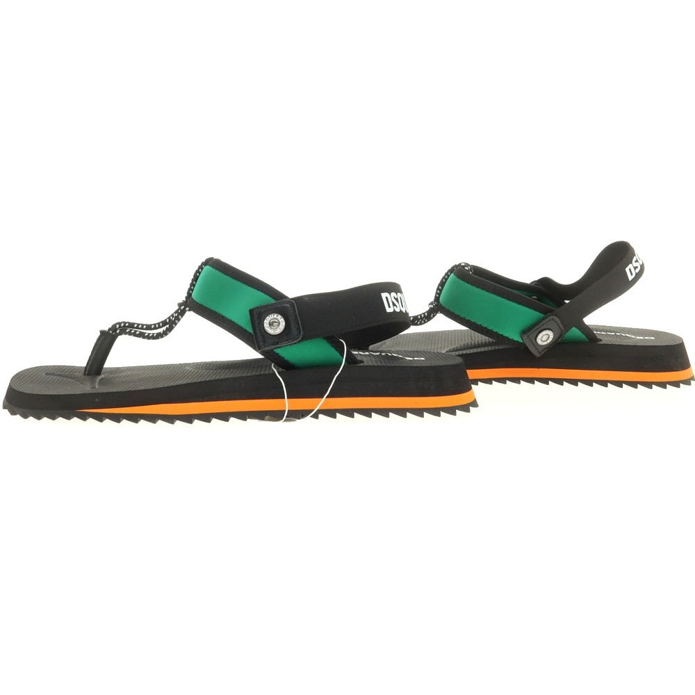 【新品】ディースクエアード DSQUARED2 スポーツサンダル ブラックxグリーン【 42 】【 状態ランクN 】【 メンズ 】
