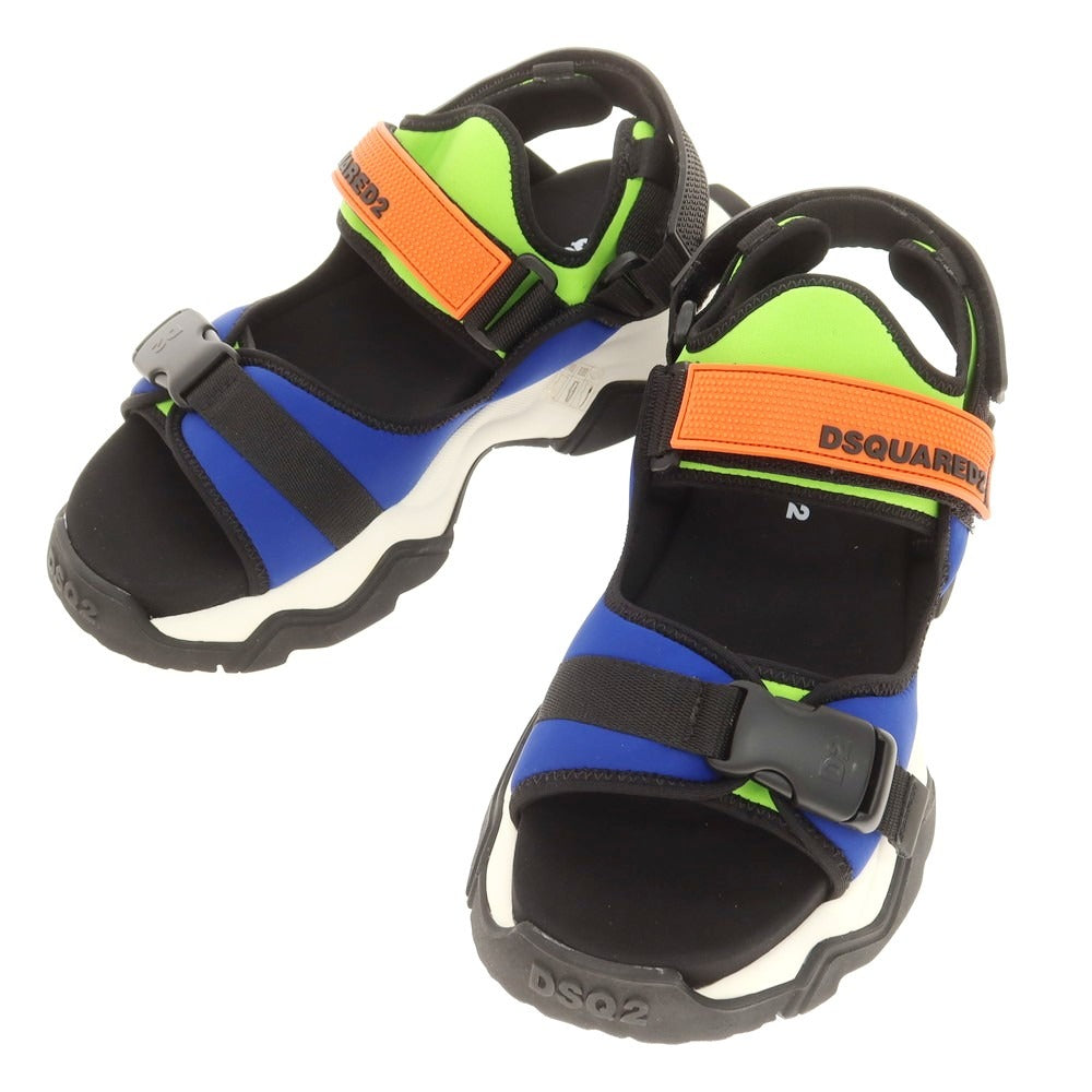 【新品】ディースクエアード DSQUARED2 WAVE スニーカーサンダル ブルーxグリーン【 41 】【 状態ランクN 】【 メンズ 】