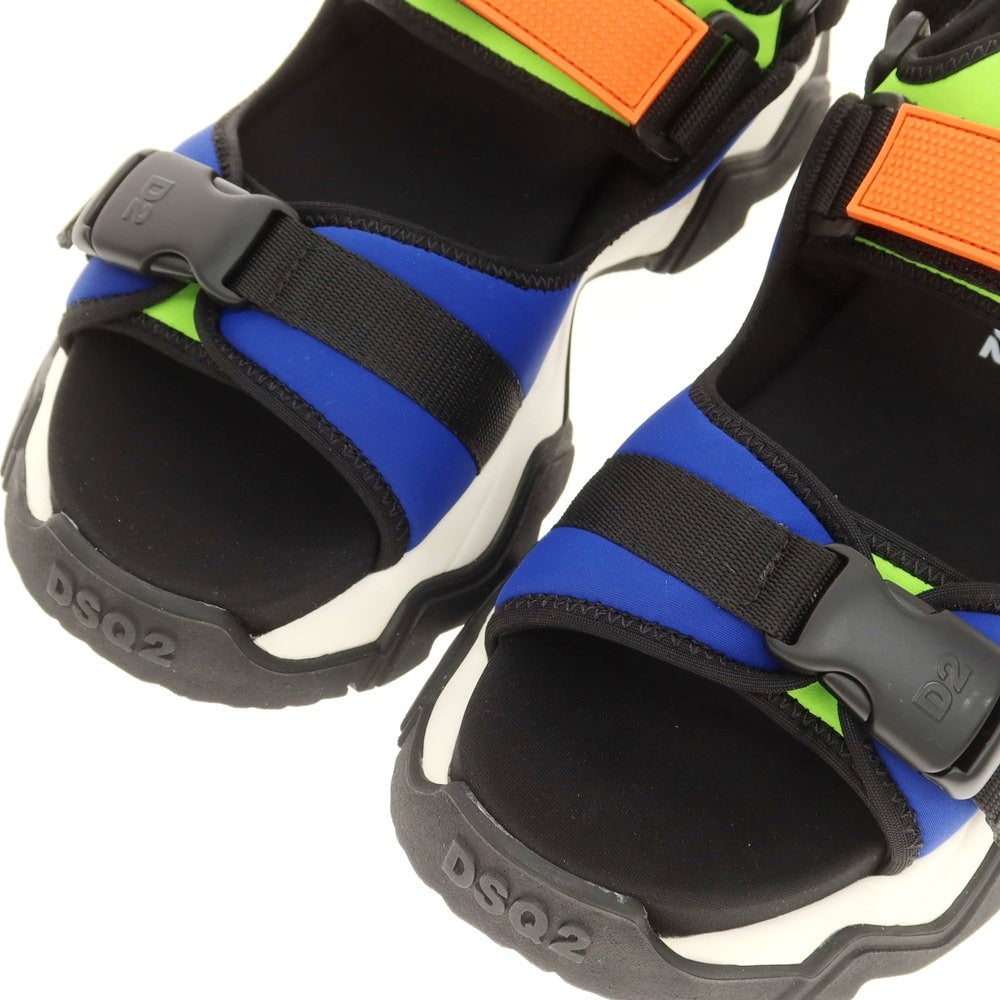 【新品】ディースクエアード DSQUARED2 WAVE スニーカーサンダル ブルーxグリーン【 41 】【 状態ランクN 】【 メンズ 】