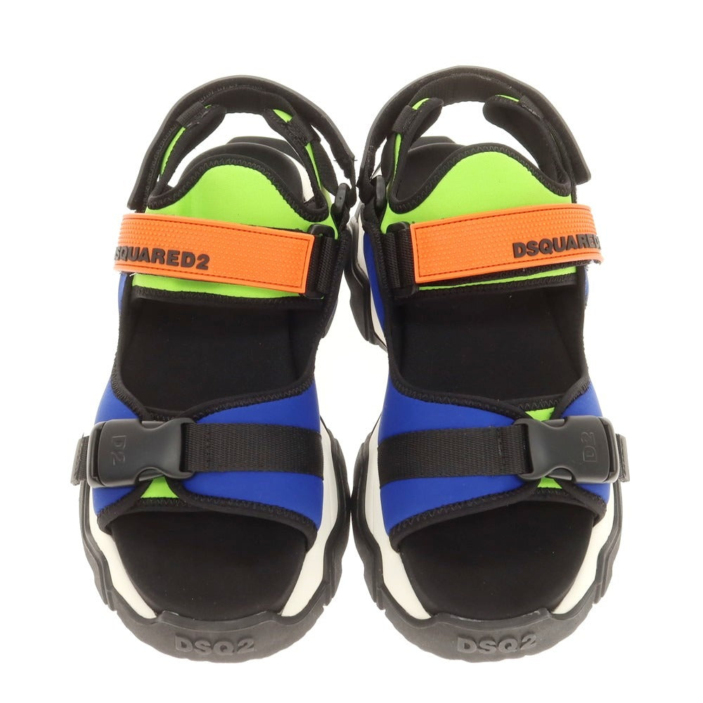 【新品】ディースクエアード DSQUARED2 WAVE スニーカーサンダル ブルーxグリーン【 42 】【 状態ランクN 】【 メンズ 】