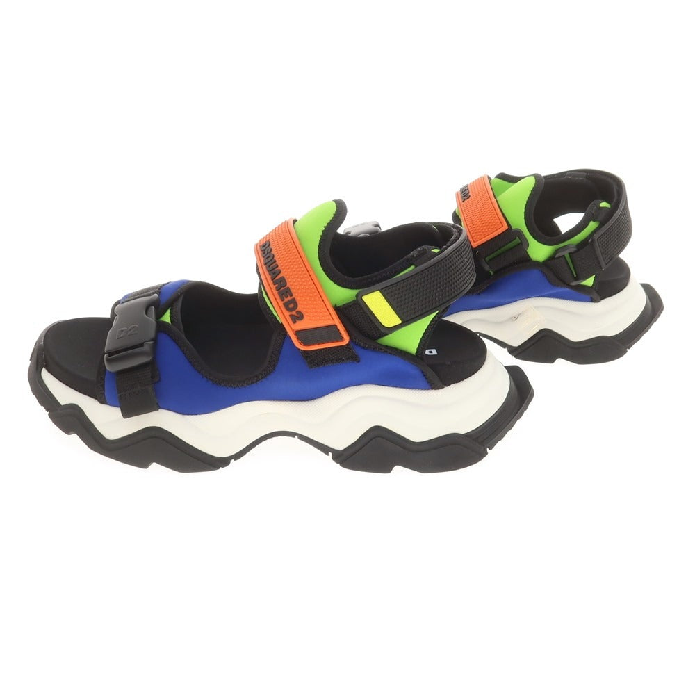 【新品】ディースクエアード DSQUARED2 WAVE スニーカーサンダル ブルーxグリーン【 43 】【 状態ランクN 】【 メンズ 】