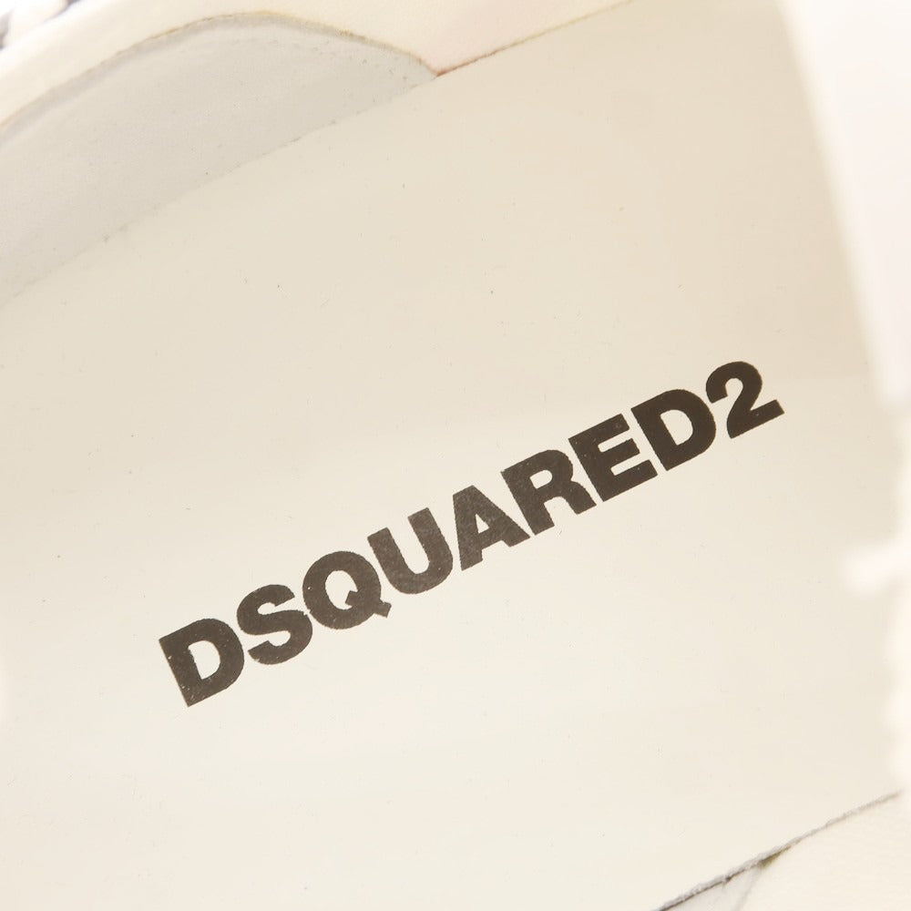 【新品】ディースクエアード DSQUARED2 ×SMURFS キャンバス スニーカー ホワイトxブルー【 43 】【 状態ランクN 】【 メンズ 】