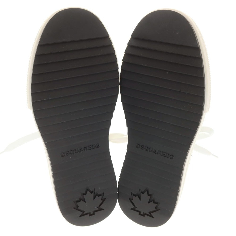 【新品】ディースクエアード DSQUARED2 ×SMURFS キャンバス スニーカー ホワイトxブルー【 43 】【 状態ランクN 】【 メンズ 】