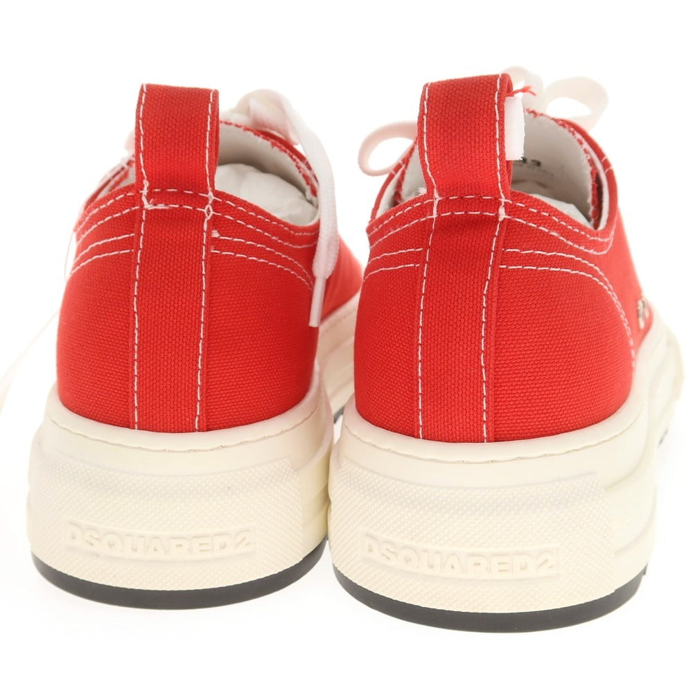 【新品アウトレット】ディースクエアード DSQUARED2 BERLIN キャンバス スニーカー レッド【 43 】【 状態ランクN- 】【 メンズ 】