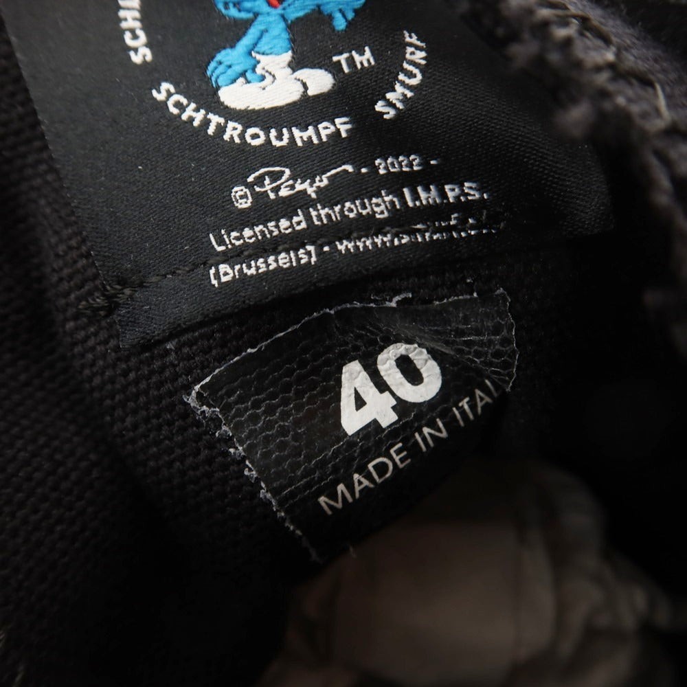 【新品アウトレット】ディースクエアード DSQUARED2 ×SMURFS キャンバス スニーカー ブラック【 40 】【 状態ランクN- 】【 メンズ 】