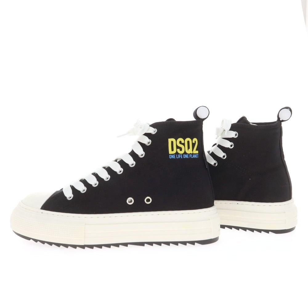 【新品アウトレット】ディースクエアード DSQUARED2 ×SMURFS キャンバス スニーカー ブラック【 43 】【 状態ランクN- 】【 メンズ 】