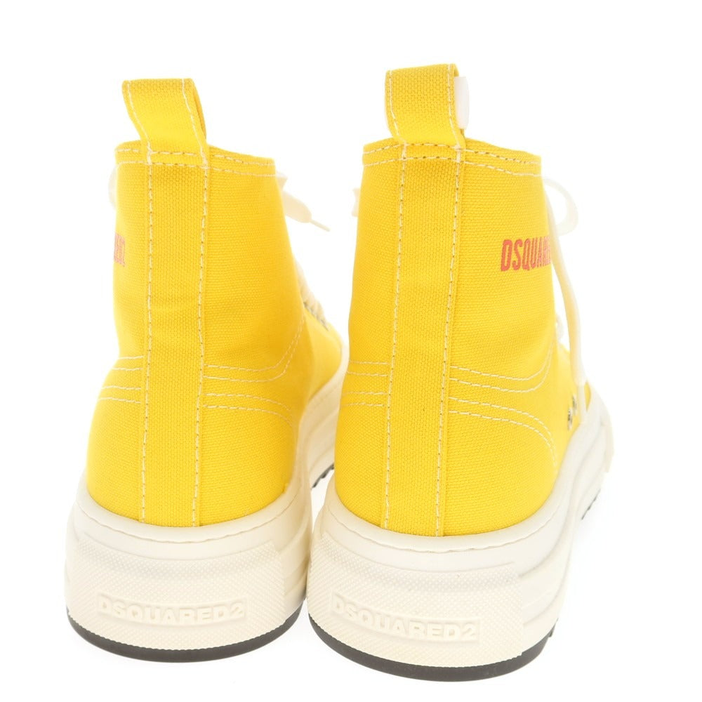 【新品アウトレット】ディースクエアード DSQUARED2  BERLIN キャンバス スニーカー イエロー【 42 】【 状態ランクN- 】【 メンズ 】