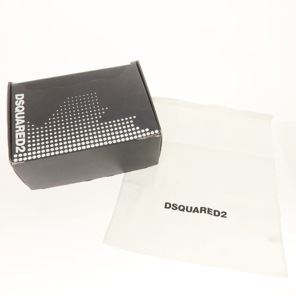 【新品アウトレット】ディースクエアード DSQUARED2 RUNNING スムースレザー スニーカー ホワイトxブラック【 43 】【 状態ランクN- 】【 メンズ 】