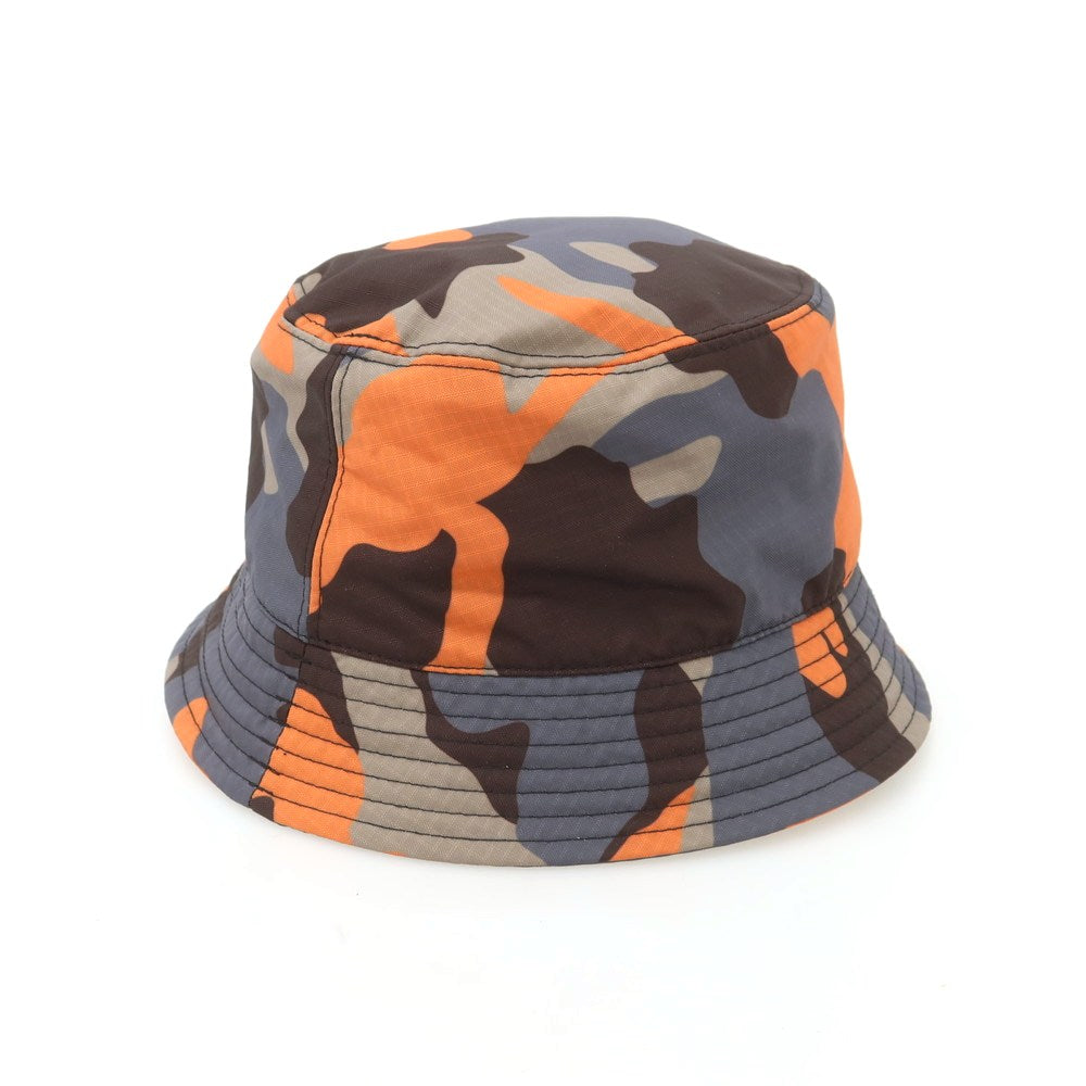 【新品】ディースクエアード DSQUARED2 ナイロン カモフラ バケットハット グレーxオレンジ【 M 】【 状態ランクN 】【 メンズ 】