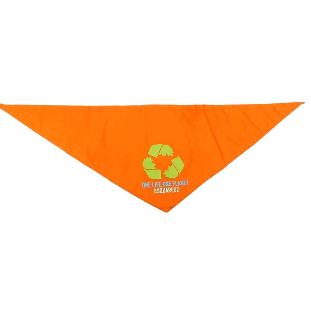 【新品】ディースクエアード DSQUARED2 ナイロン ダウンマフラー ネックウォーマー オレンジ【 状態ランクN 】【 メンズ 】