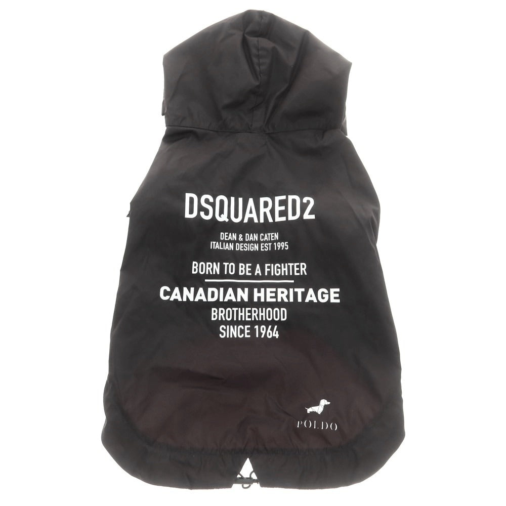 【新品アウトレット】ディースクエアード DSQUARED2 ドッグウェア 犬用ナイロンパーカー ブラック【 2 】【 状態ランクN- 】【 メンズ 】