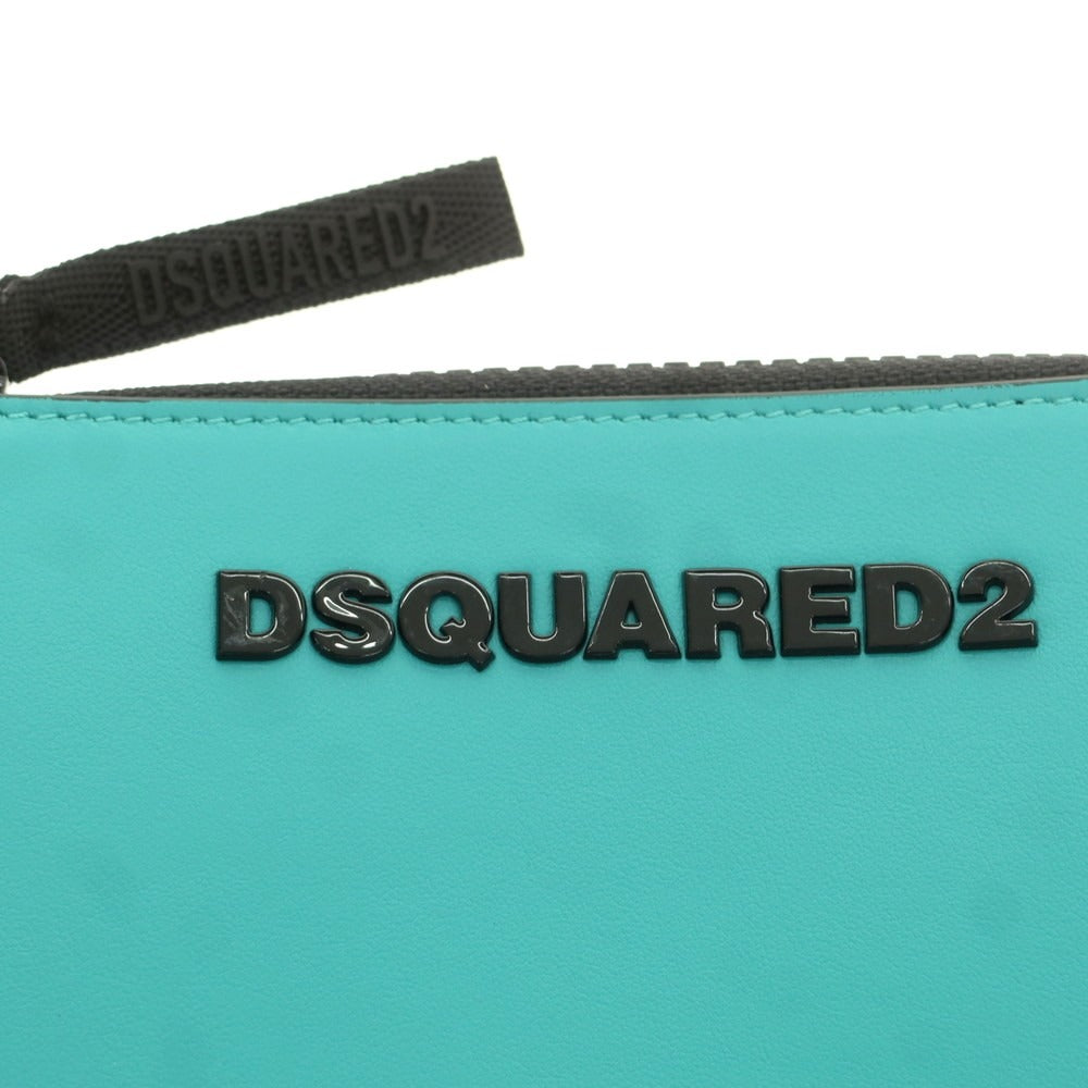 【新品アウトレット】ディースクエアード DSQUARED2 ストラップ付 ポーチ ターコイズ【 状態ランクN- 】【 メンズ 】