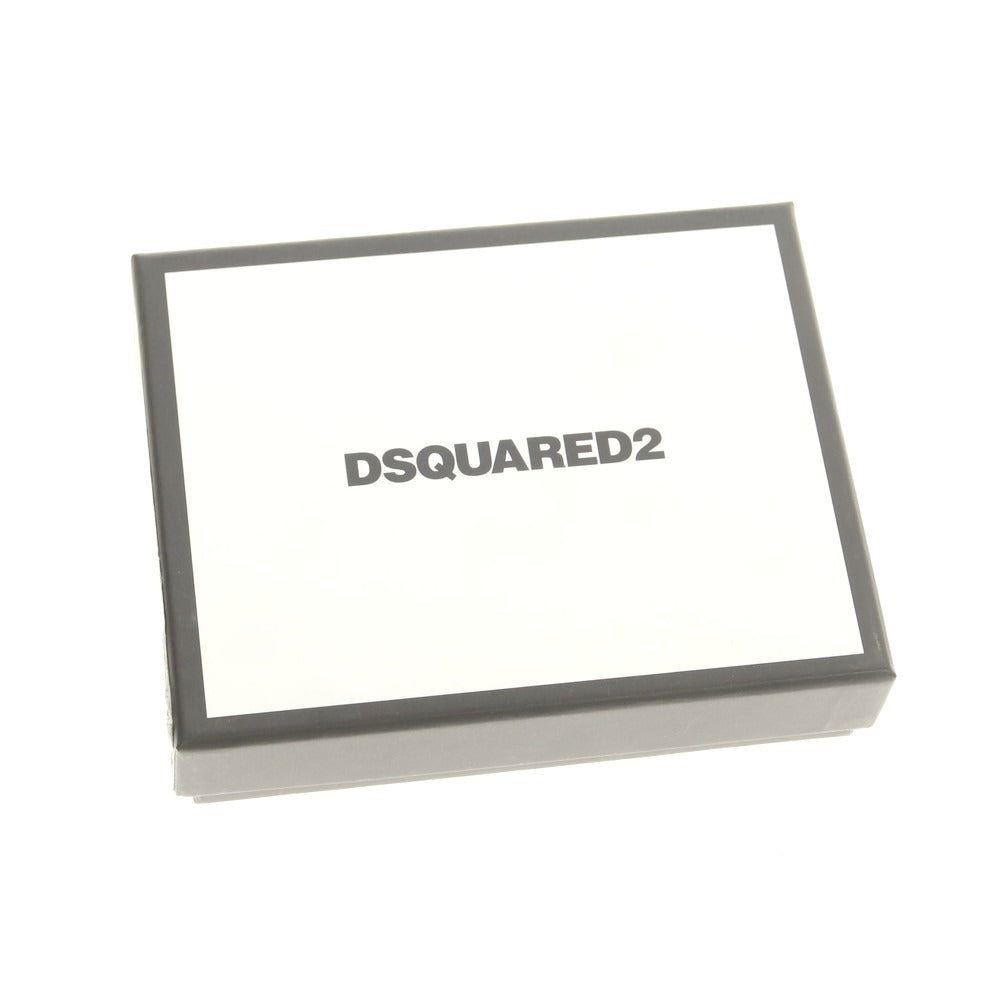 【新品】ディースクエアード DSQUARED2 レザー ロゴ 二つ折り財布 ブラック【 状態ランクN 】【 メンズ 】