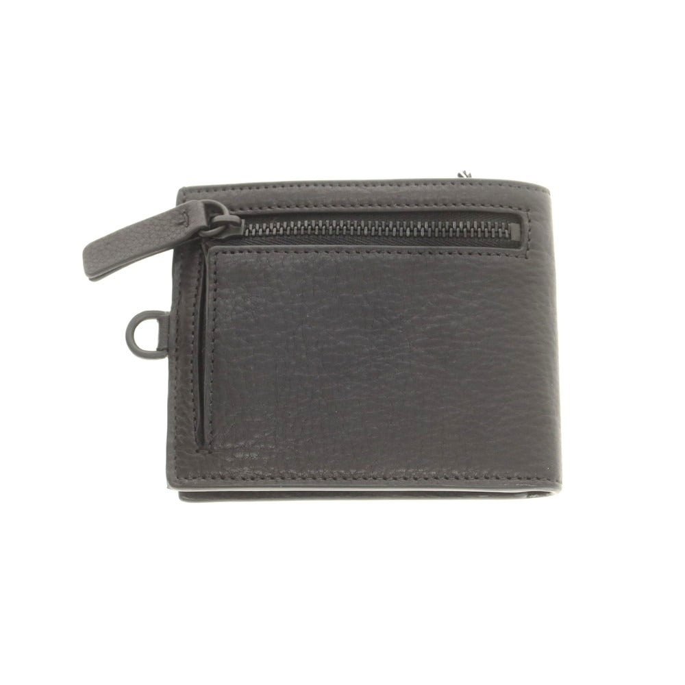 【新品アウトレット】ディースクエアード DSQUARED2 ICON レザー ストラップ 二つ折り財布 ブラック【 状態ランクN- 】【 メンズ 】