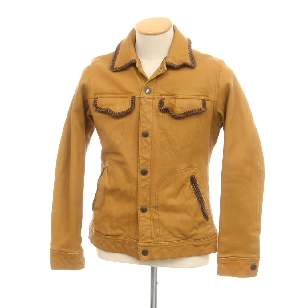 【新品】フェノメノン ビヨンド ディスクリプション p.b.d. ×JOHN’S ゴート レザーブルゾン キャメル系【 46 】【 状態ランクN 】【 メンズ 】