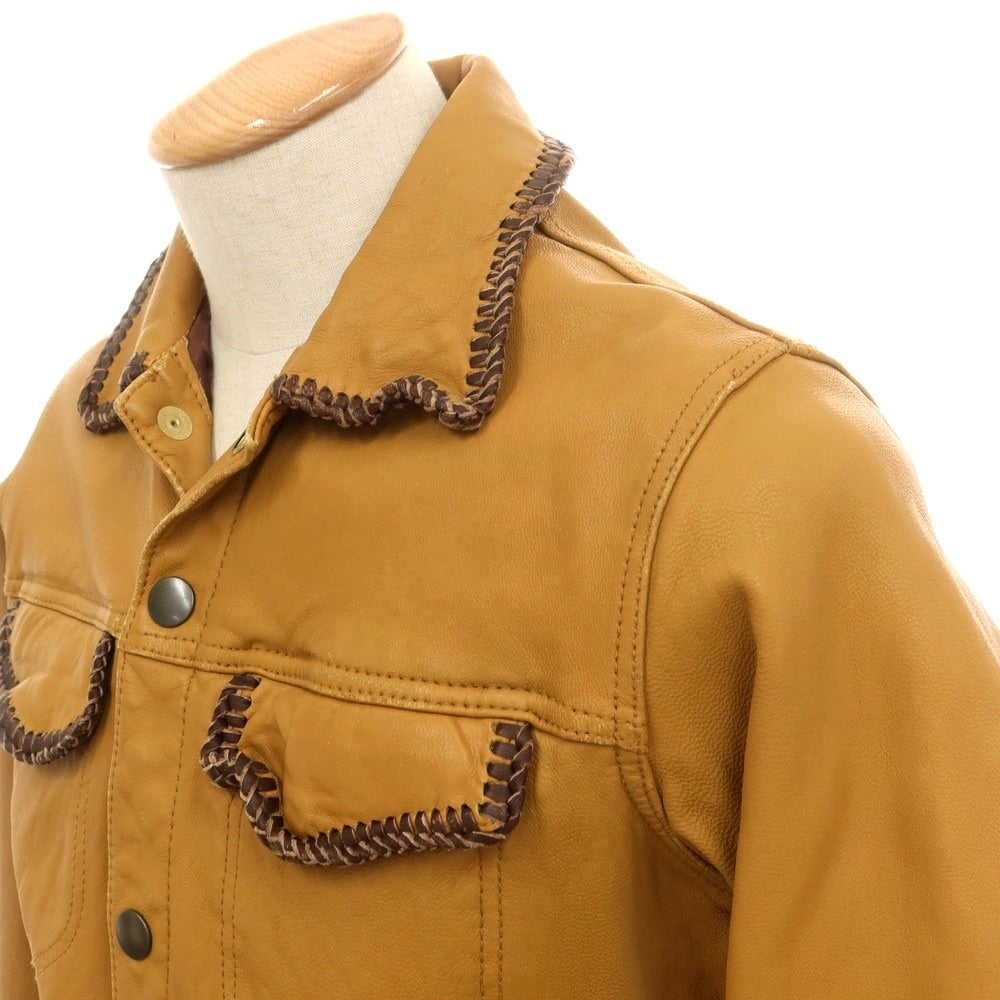 【新品】フェノメノン ビヨンド ディスクリプション p.b.d. ×JOHN’S ゴート レザーブルゾン キャメル系【 46 】【 状態ランクN 】【 メンズ 】