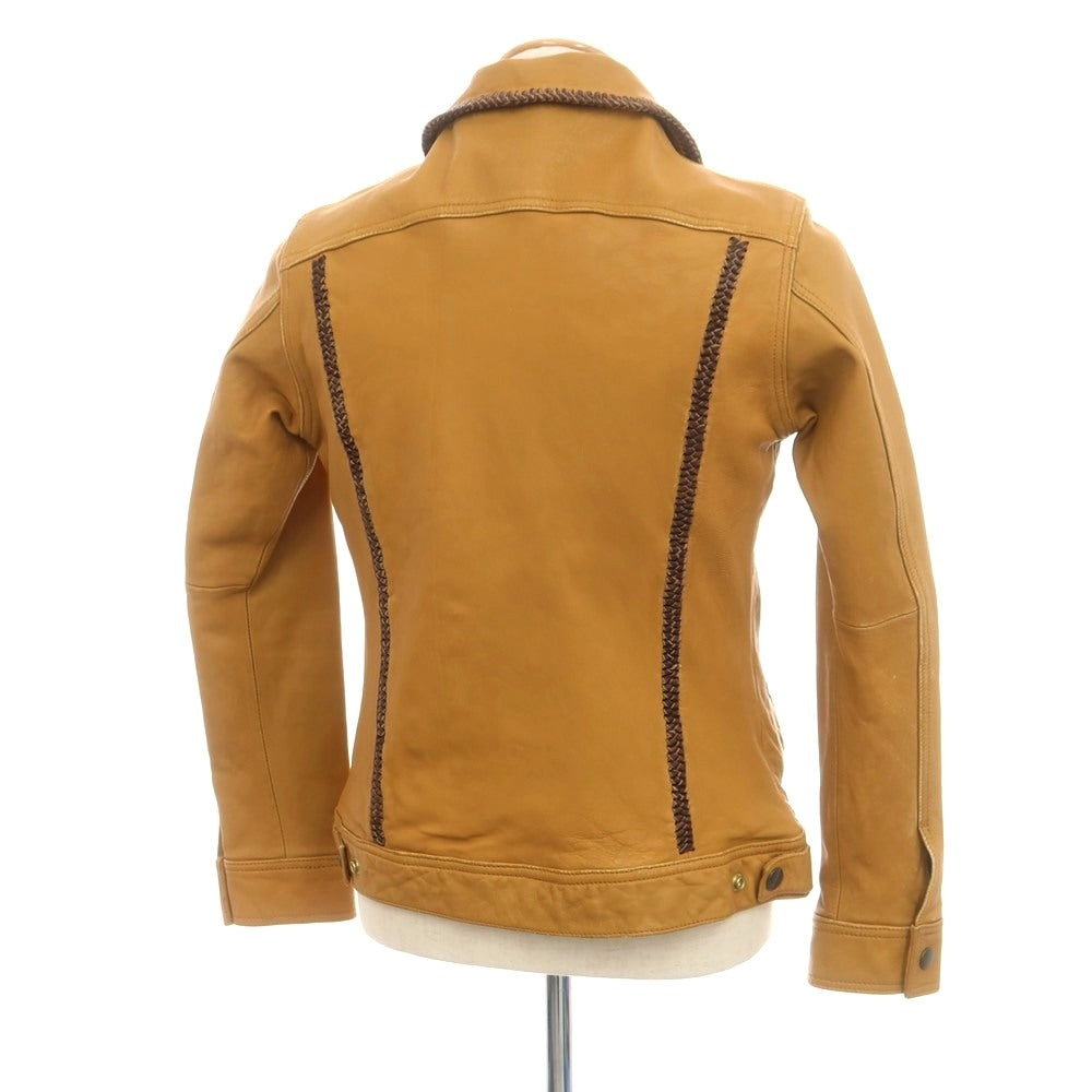 【新品】フェノメノン ビヨンド ディスクリプション p.b.d. ×JOHN’S ゴート レザーブルゾン キャメル系【 46 】【 状態ランクN 】【 メンズ 】