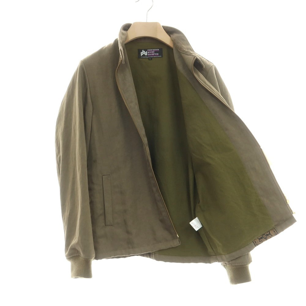 【新品アウトレット】フェノメノン ビヨンド ディスクリプション p.b.d. ナイロン スタンドカラー ジップアップ ブルゾン オリーブカーキ系【 L 】【 状態ランクN- 】【 メンズ 】