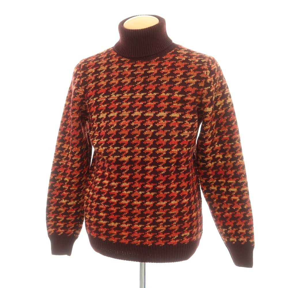 【新品】センス SSEINSE ストレッチ アクリルポリエステル タートルネック プルオーバーニット レッドxボルドー【 S 】【 状態ランクN 】【 メンズ 】