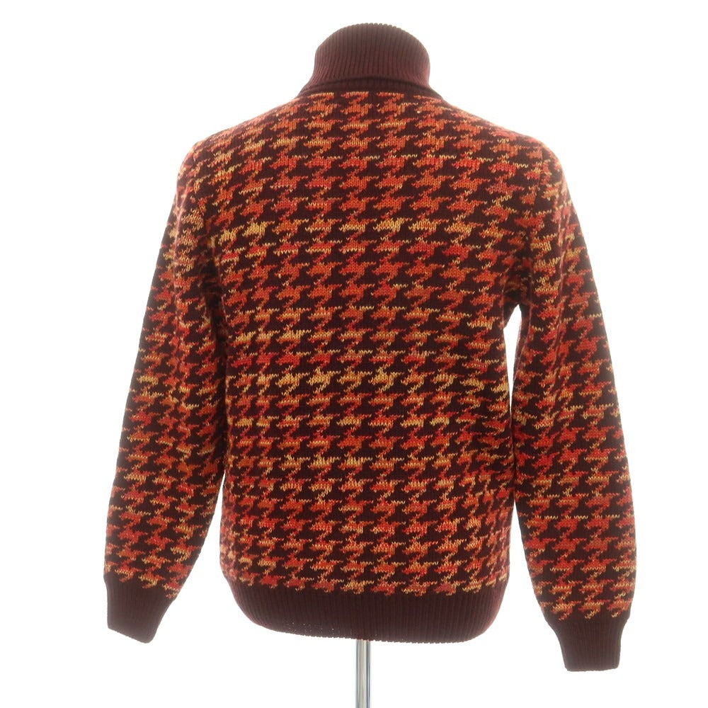 【新品】センス SSEINSE ストレッチ アクリルポリエステル タートルネック プルオーバーニット レッドxボルドー【 S 】【 状態ランクN 】【 メンズ 】