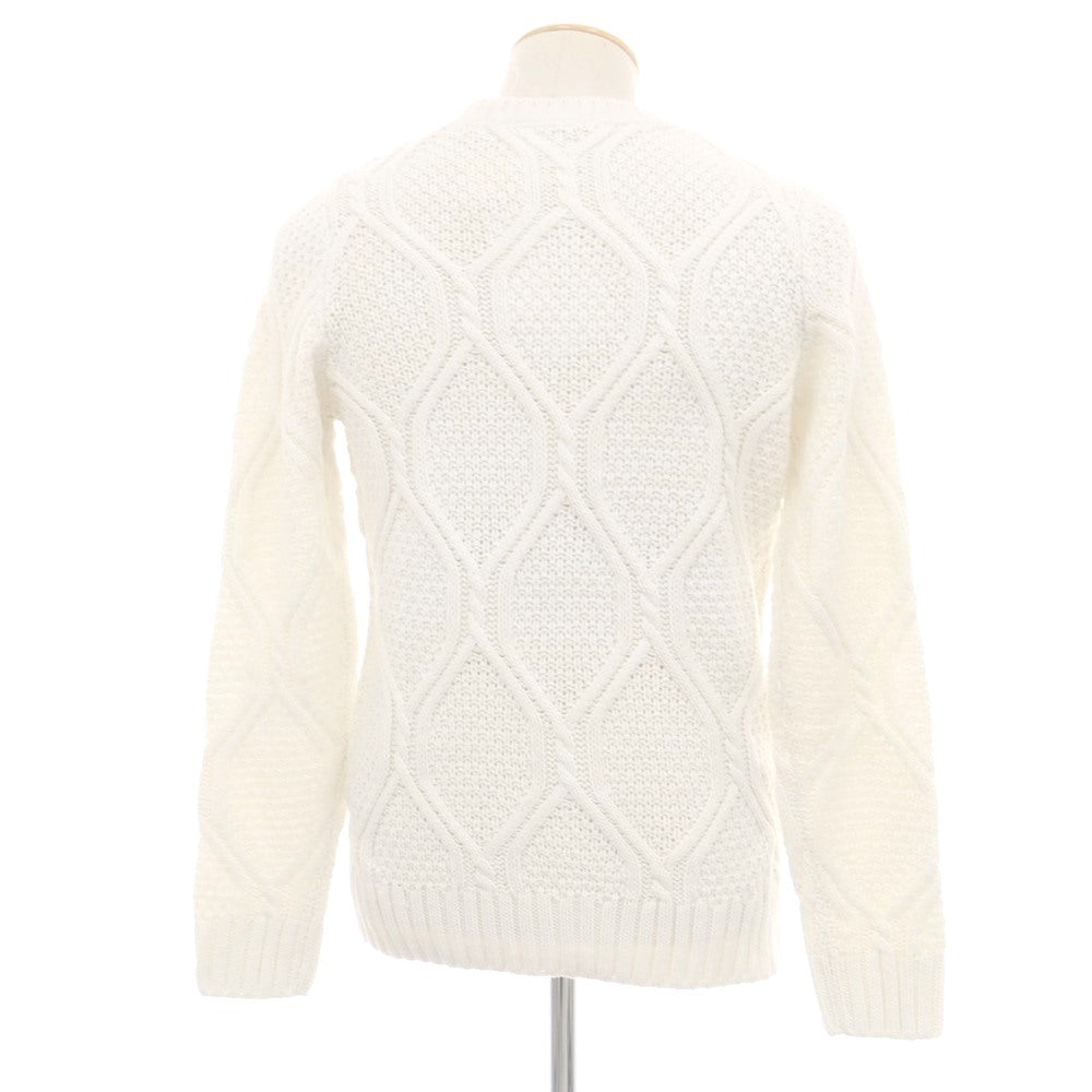 【中古】センス SSEINSE アクリルナイロン クルーネック プルオーバーニット ホワイト【 S 】【 状態ランクC 】【 メンズ 】