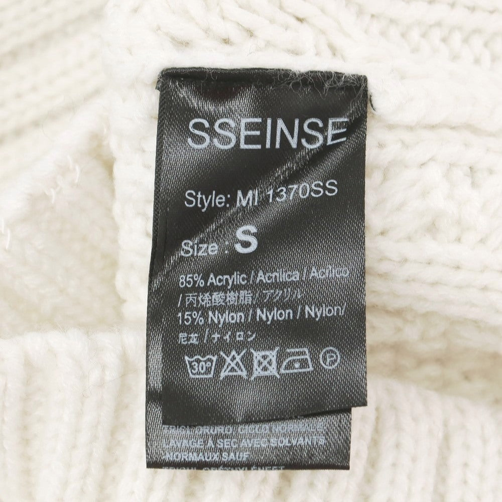 【中古】センス SSEINSE アクリルナイロン クルーネック プルオーバーニット ホワイト【 S 】【 状態ランクC 】【 メンズ 】