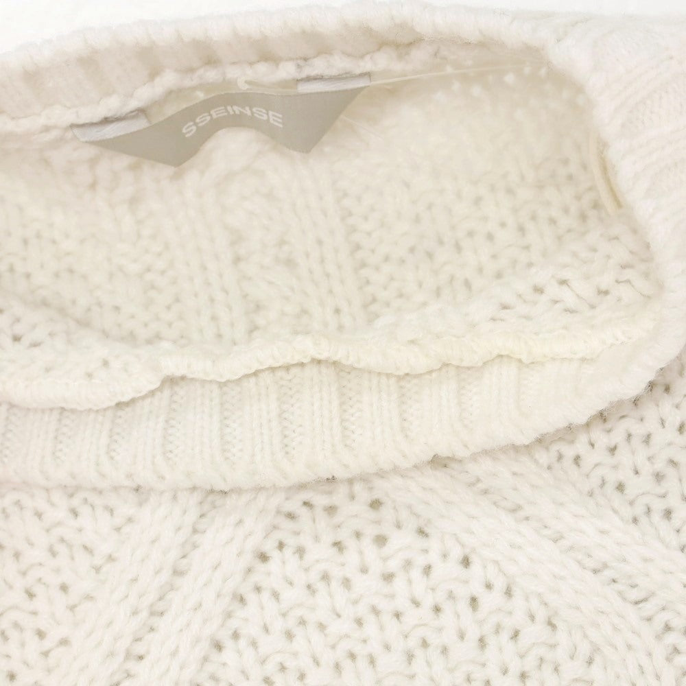 【中古】センス SSEINSE アクリルナイロン クルーネック プルオーバーニット ホワイト【 S 】【 状態ランクC 】【 メンズ 】