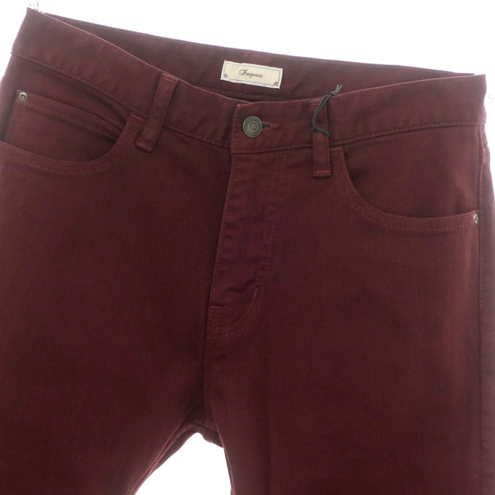 【新品】イロコイ Iroquois ストレッチコットン カラーデニムパンツ ワイン【 1 】【 状態ランクN 】【 メンズ 】