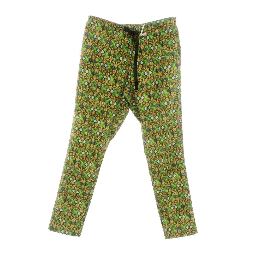 【新品】シーグリーン Seagreen ×グラミチ 総柄 ポリエステル イージーパンツ グリーン【 2 】【 状態ランクN 】【 メンズ 】