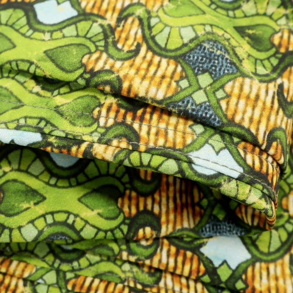 【新品】シーグリーン Seagreen ×グラミチ 総柄 ポリエステル イージーパンツ グリーン【 2 】【 状態ランクN 】【 メンズ 】