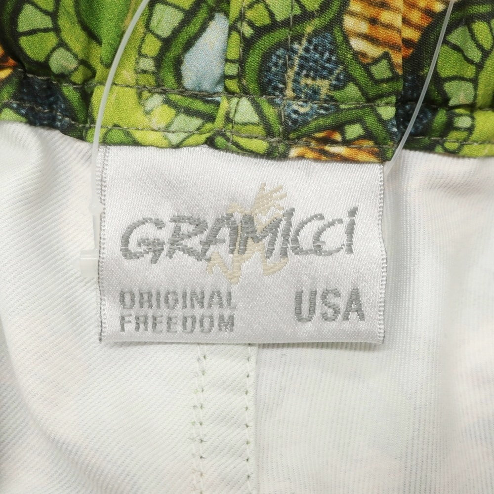 【新品】シーグリーン Seagreen ×グラミチ 総柄 ポリエステル イージーパンツ グリーン【 2 】【 状態ランクN 】【 メンズ 】