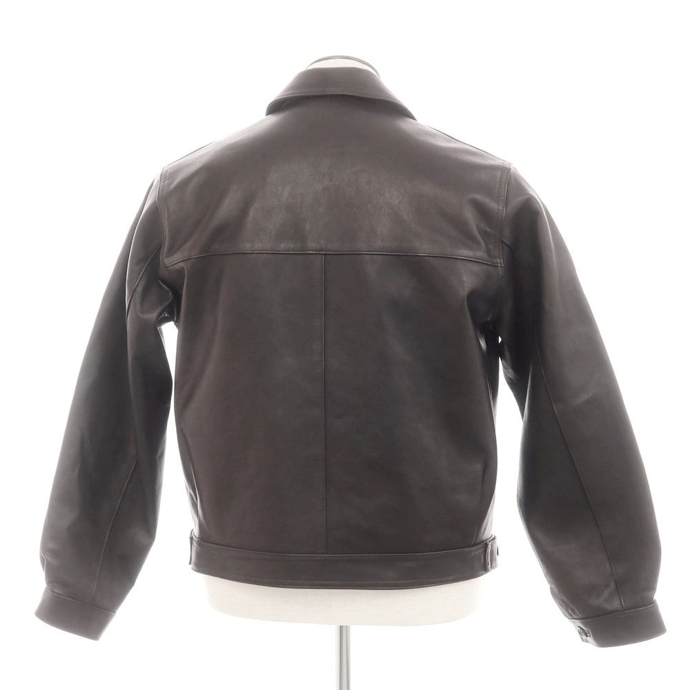 【中古】イーティーエス マテリオ Ets.MATERIAUX オーバーサイズ レザーブルゾン ブラック【 3 】【 状態ランクB 】【 メンズ 】