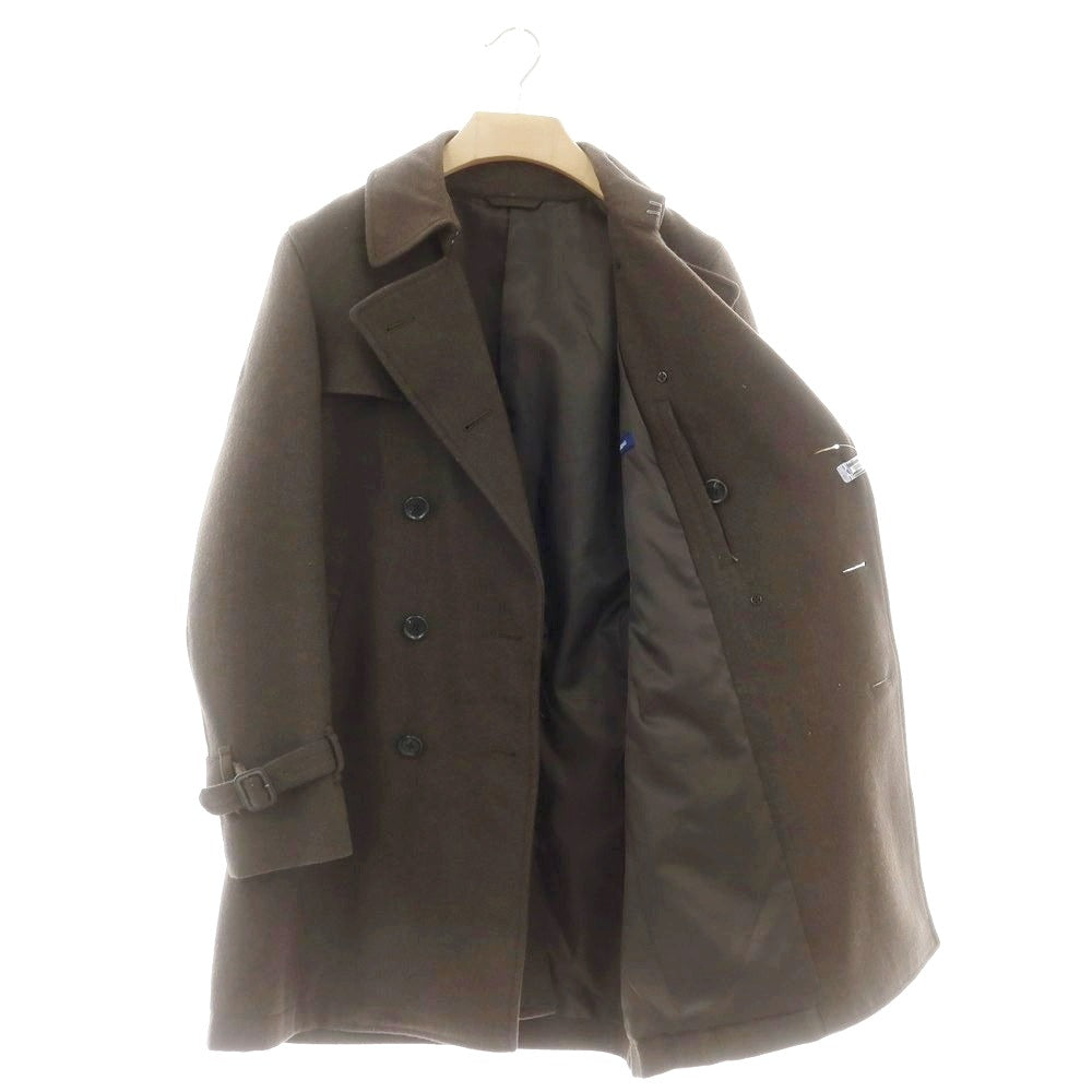 【中古】グリーンレーベルリラクシング green label relaxing ウールポリエステル トレンチコート オリーブ【 S 】【 状態ランクC 】【 メンズ 】
