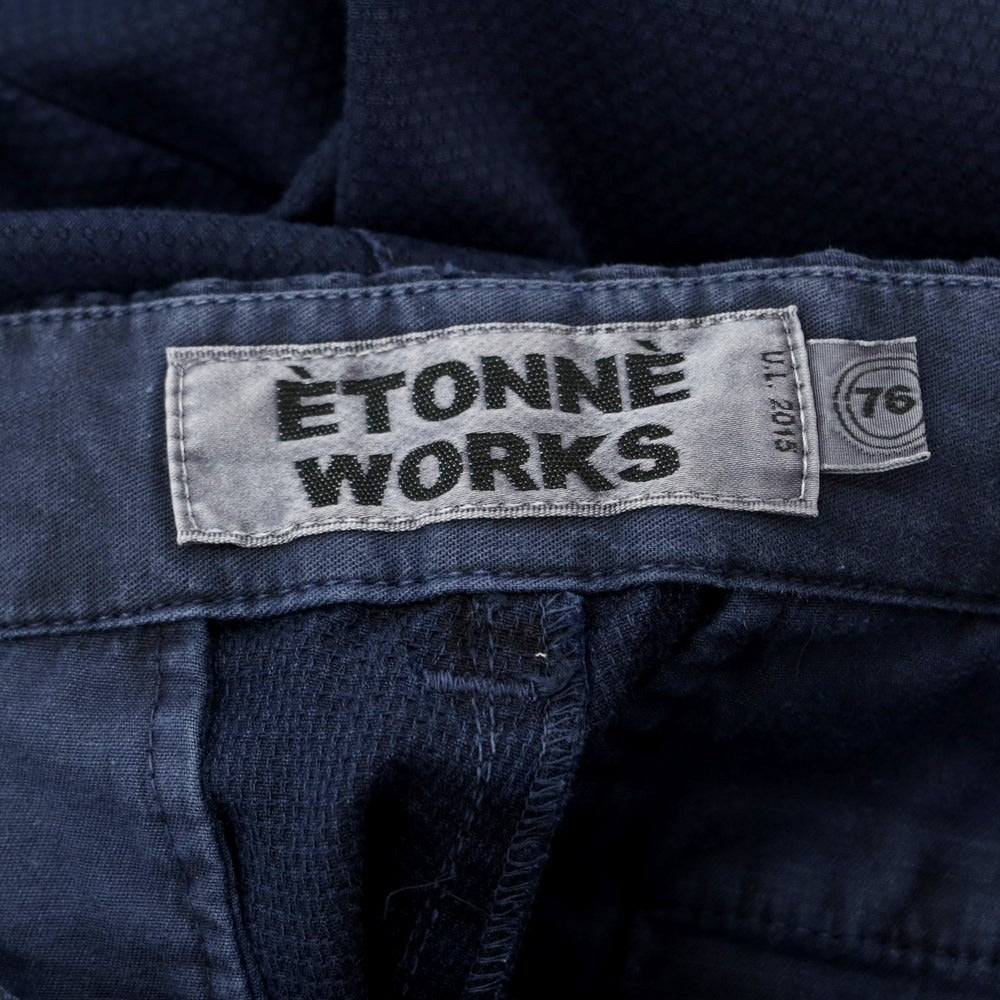 【中古】エトネ ETONNE ストレッチコットン ショートパンツ ネイビー【 S 】【 状態ランクC 】【 メンズ 】