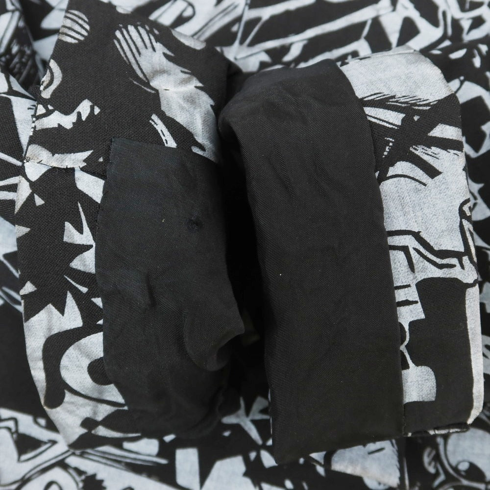 【中古】ブラックコムデギャルソン BLACK COMME des GARCONS ポリエステルウール プリント ジャケット ブラックxグレー系【 S 】【 状態ランクB 】【 メンズ 】