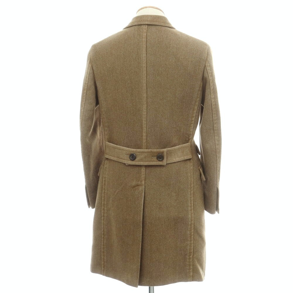 【中古】ボリオリ BOGLIOLI K.JACKET ウールポリエステルナイロン ダブルブレストコート ブラウンカーキ【 44 】【 状態ランクB 】【 メンズ 】