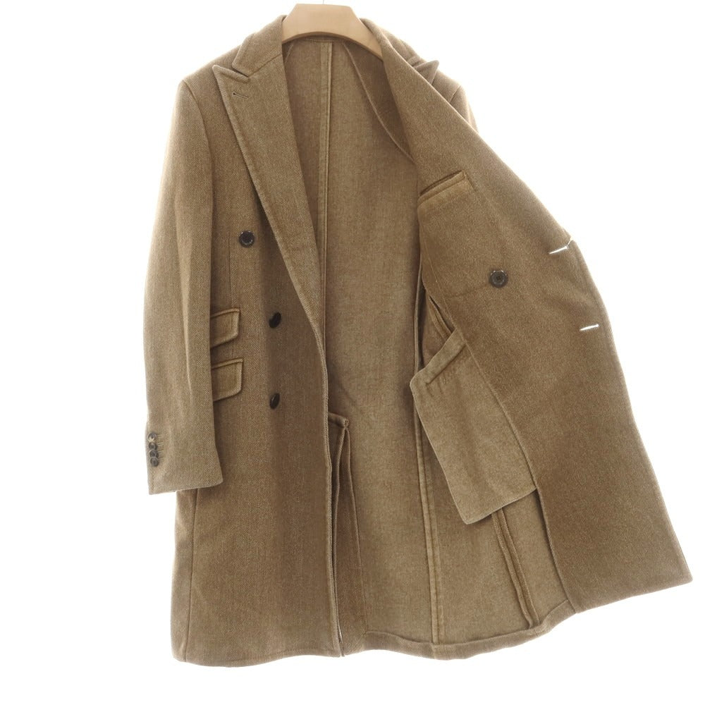 【中古】ボリオリ BOGLIOLI K.JACKET ウールポリエステルナイロン ダブルブレストコート ブラウンカーキ【 44 】【 状態ランクB 】【 メンズ 】