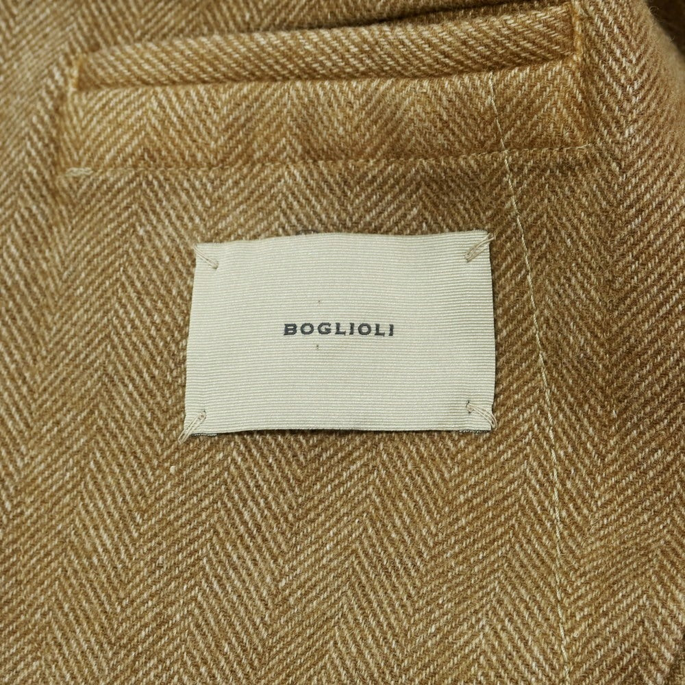 【中古】ボリオリ BOGLIOLI K.JACKET ウールポリエステルナイロン ダブルブレストコート ブラウンカーキ【 44 】【 状態ランクB 】【 メンズ 】