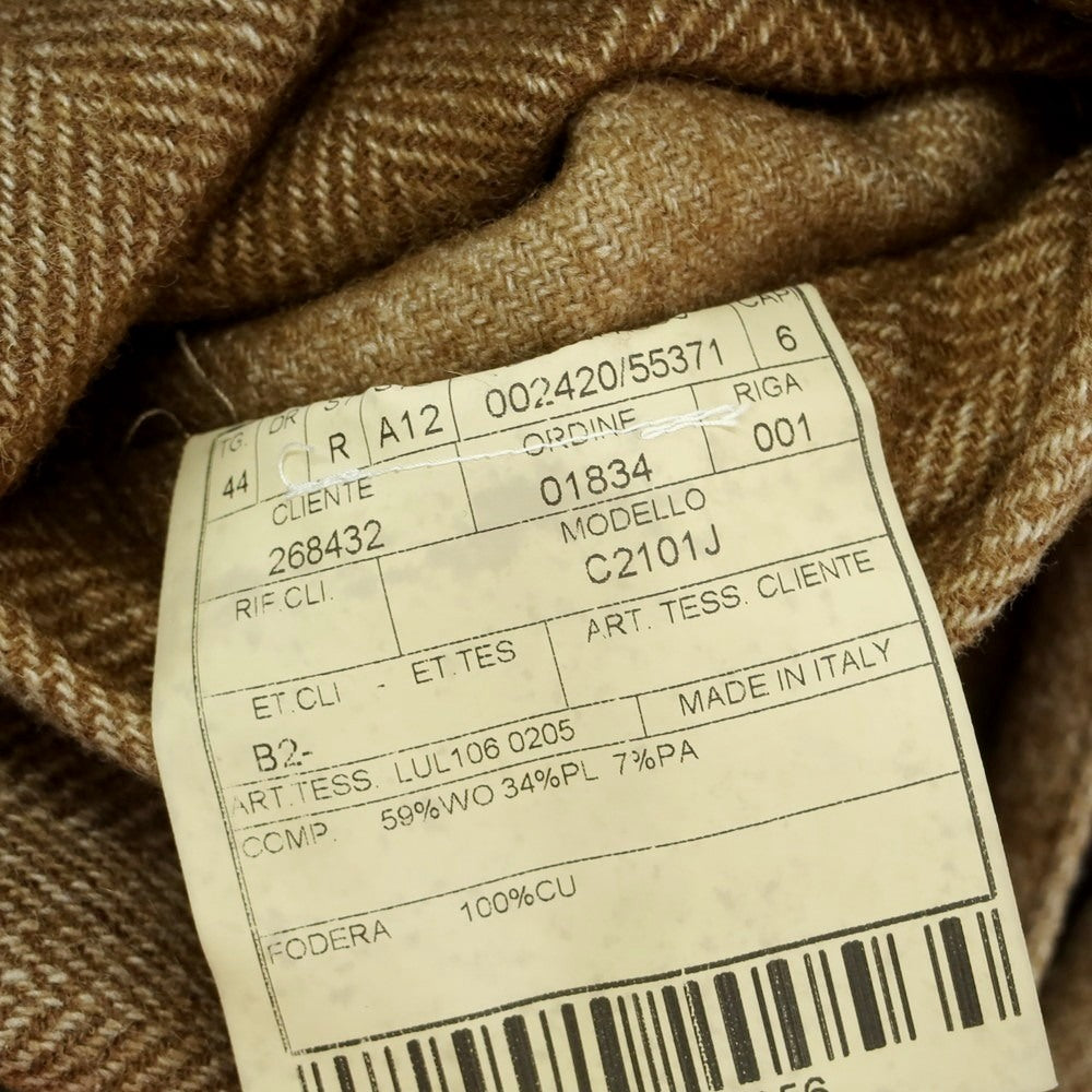 【中古】ボリオリ BOGLIOLI K.JACKET ウールポリエステルナイロン ダブルブレストコート ブラウンカーキ【 44 】【 状態ランクB 】【 メンズ 】