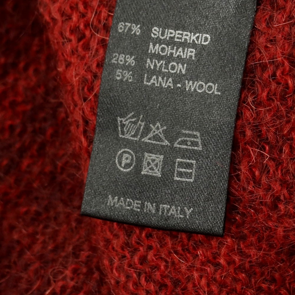 【中古】ロベルトコリーナ ROBERTO COLLINA モヘヤナイロンウール クルーネック プルオーバーニット ダークレッド【 M位 】【 状態ランクB 】【 メンズ 】