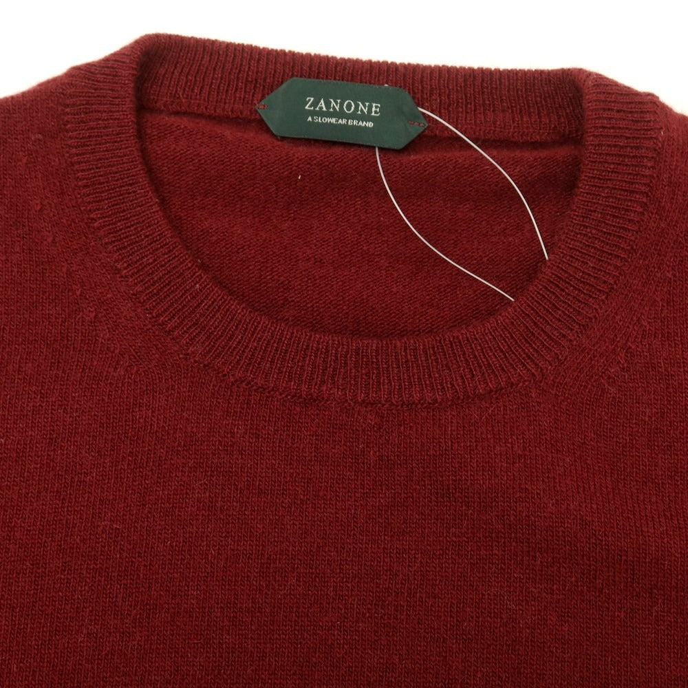 【中古】ザノーネ ZANONE ウールカシミヤ クルーネック プルオーバーニット ボルドー【 48 】【 状態ランクB 】【 メンズ 】