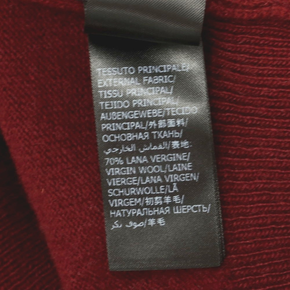 【中古】ザノーネ ZANONE ウールカシミヤ クルーネック プルオーバーニット ボルドー【 48 】【 状態ランクB 】【 メンズ 】